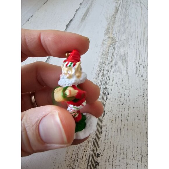 Enesco accordion elf North Pole village mini pewter figurine zimnicki 1989 - Picture 2 of 8